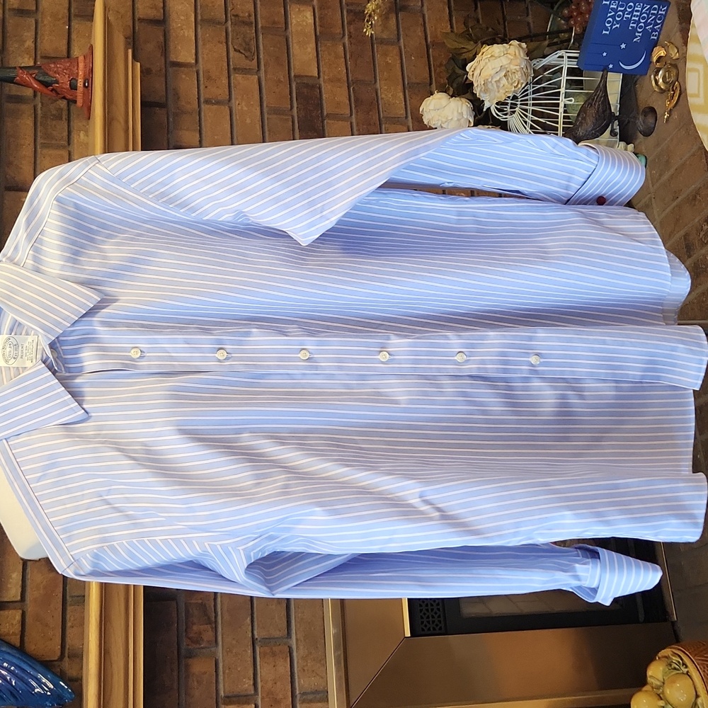 Brooks Brothers Regent 100% American Supima Cotton Striped Dress Shirt 15 1/2-34